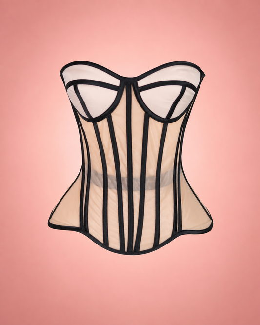 Eclipse Sheer Mesh Corset Top