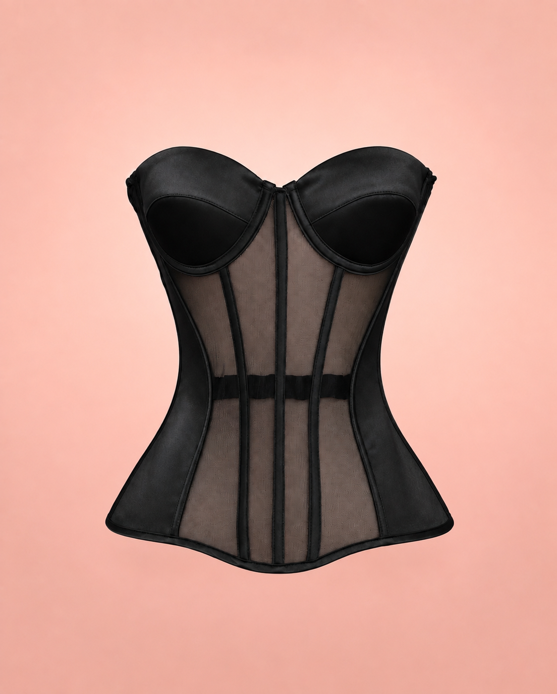 Midnight Sheer Corset Top