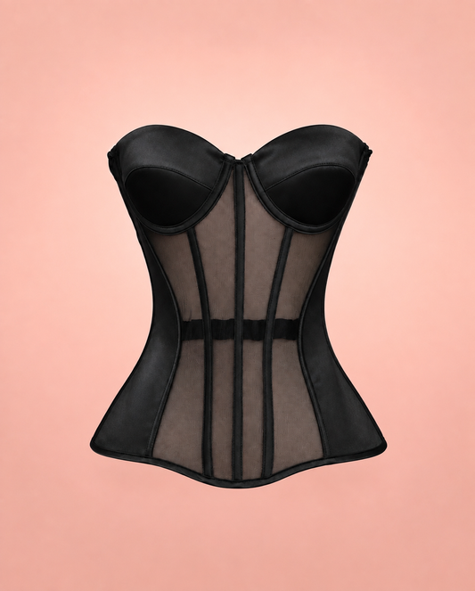 Midnight Sheer Corset Top