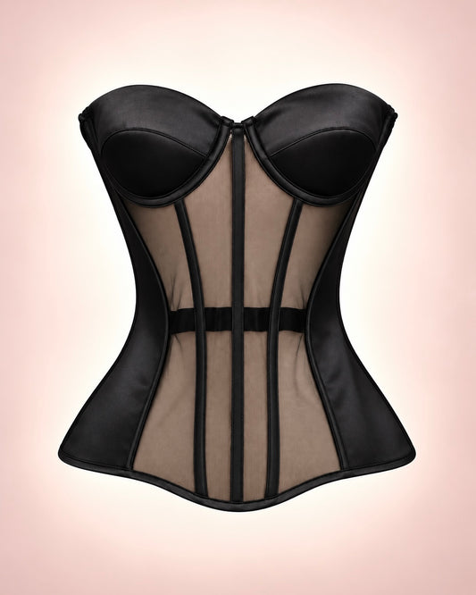 Midnight Sheer Corset Top